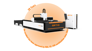 Mở máy cắt laser sợi loại với bảng trao đổi opt-e1530